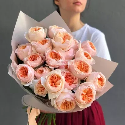 Букет из 21 розы сорта "Джульетта". Цена – 9800 руб. Арт – 1042 - №1