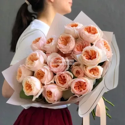 Букет из 21 розы сорта "Джульетта". Цена – 9800 руб. Арт – 1042 - №2