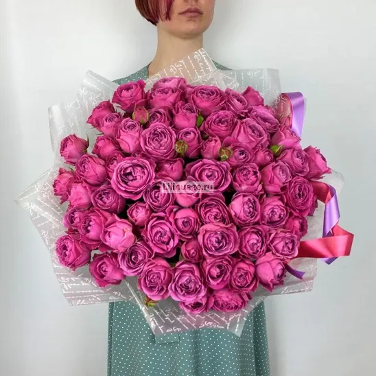  Розы «Букет кустовых роз «Мисти баблс»» - фото 1