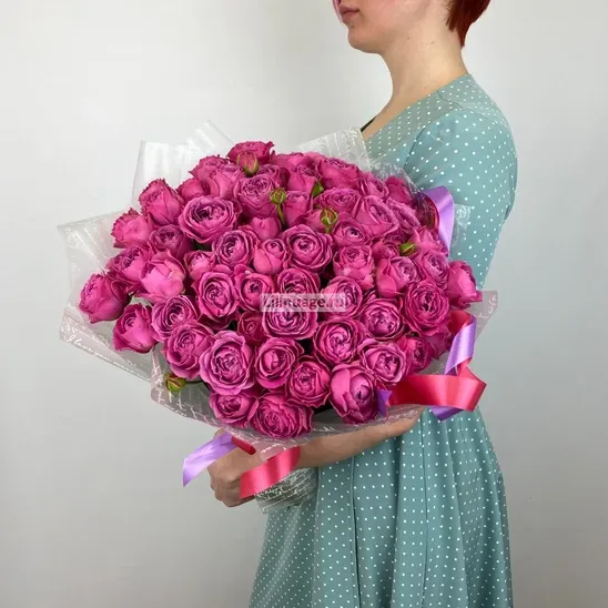  Розы «Букет кустовых роз «Мисти баблс»» - фото 3