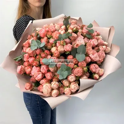 Кустовые розы Бомбастик 45 шт.. Цена – 10170 руб. Арт – 5765 - №2