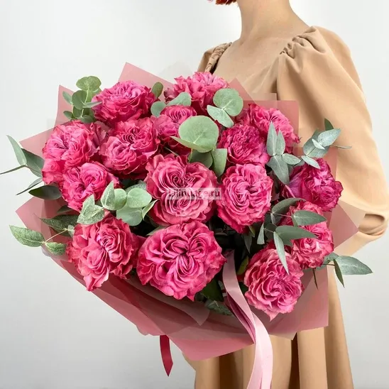 Пионовидные розы «Кантри Блюз 15 шт» - фото 1