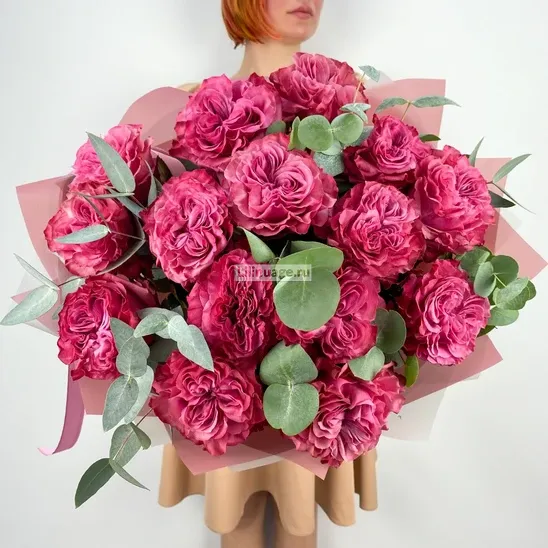 Пионовидные розы «Кантри Блюз 15 шт» - фото 2