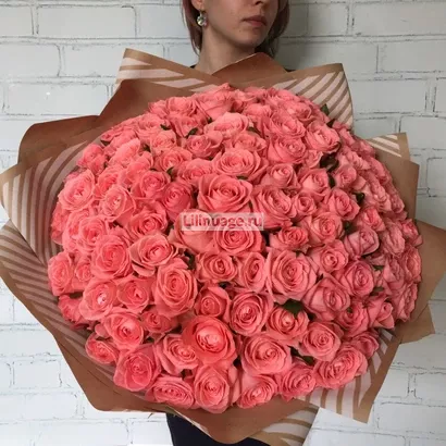 Букет из 101 розы сорта "Карина". Цена – 13500 руб. Арт – 1152 - №1