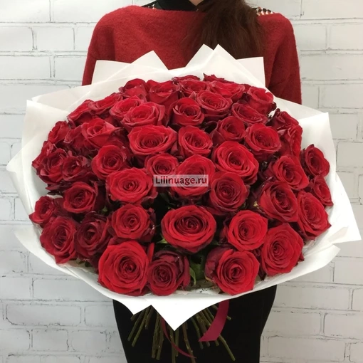 Букет из красной 51 розы. Цена – 7000 руб. Арт – 1162