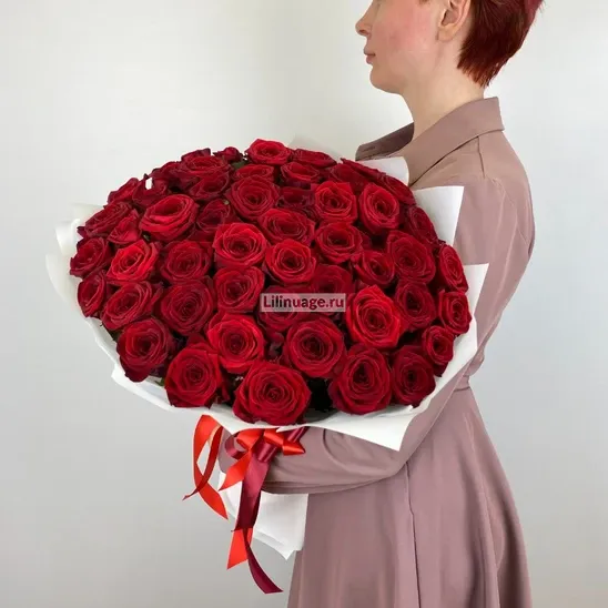 Розы «Букет из красной 51 розы» - фото 2