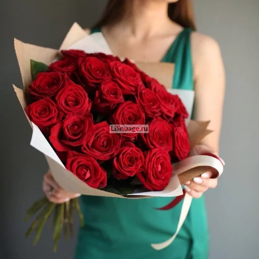 Букет 25 красных роз. Цена – 4980 руб. Арт – 1191 - №1