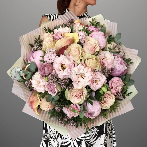 Букет цветов "Безе". Цена – 15620 руб. Арт – 1215 - №2