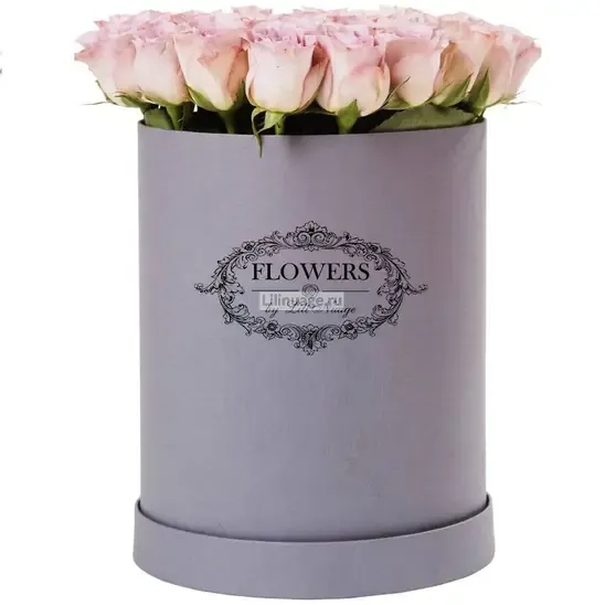  Розы «Розы "Фиолет" в шляпной коробке» - фото 4