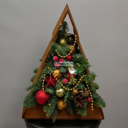 Новогодняя композиция «Деревяння елочка». Цена – 9060 руб. Арт – 3107 - №1