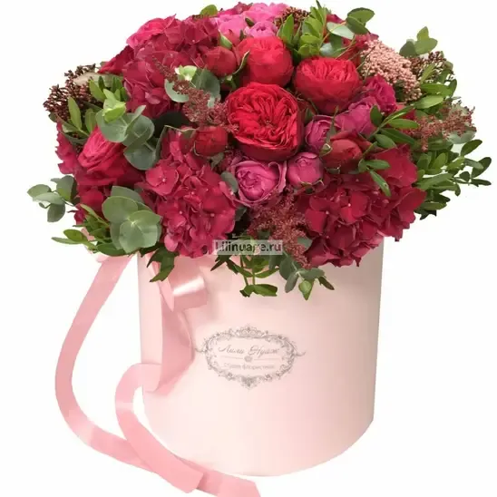  Розы «Букет в шляпной коробке “Великолепие”» - фото 2