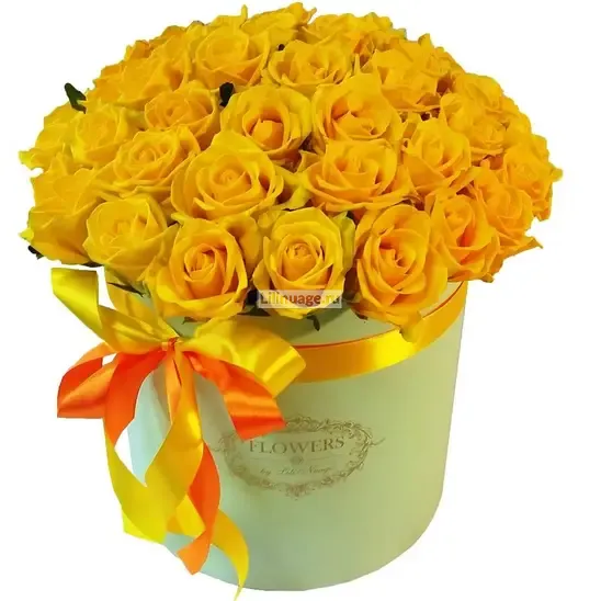  Розы «Желтые розы в шляпной коробке» - фото 3
