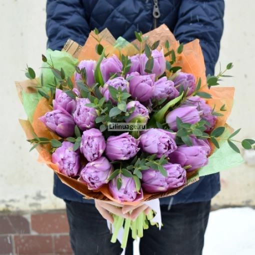 Букет из 25 тюльпанов. Цена – 7500 руб. Арт – 5203 - №1