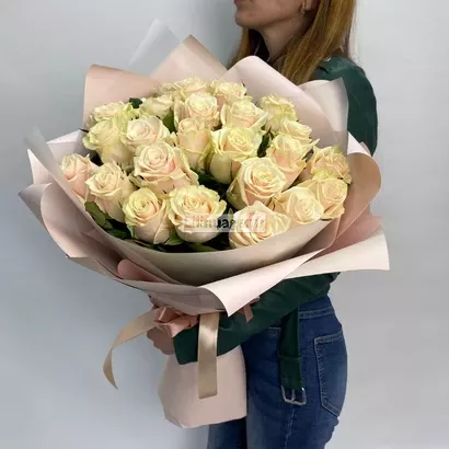 25 кремовых роз Талея. Цена – 4000 руб. Арт – 5748 - №1