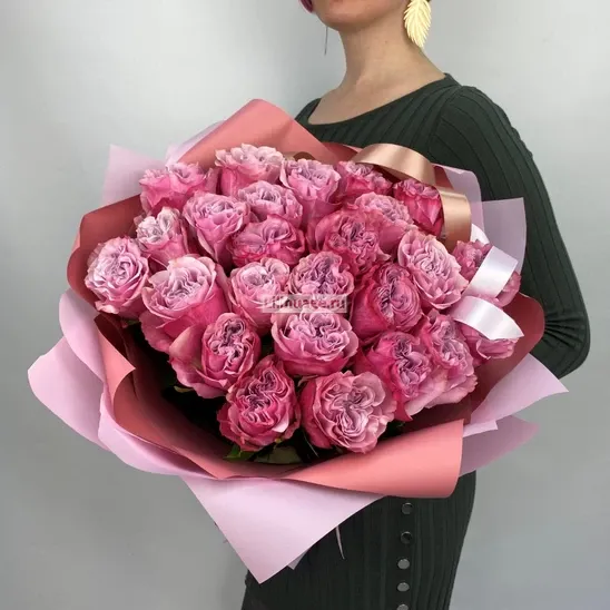 Пионовидные розы «Кучерявые розы Кантри Блюз» - фото 4