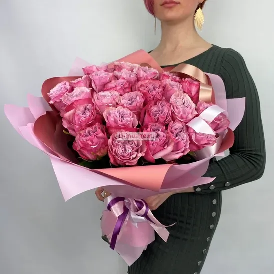 Пионовидные розы «Кучерявые розы Кантри Блюз» - фото 2