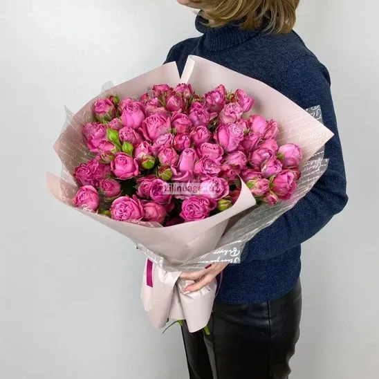 Пионовидные розы «Леди Бомбастик 19 шт» - фото 2