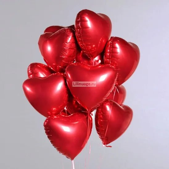 Воздушные шары «15 шаров в форме сердца» - фото 1