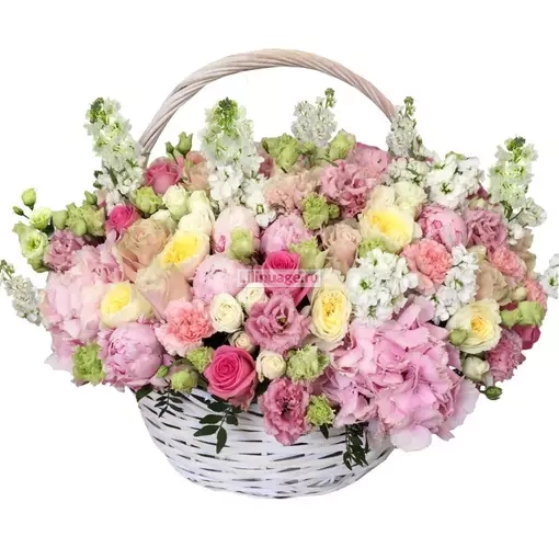 Букет цветов в корзине "100 оттенков нежности ". Цена – 53400 руб. Арт – 897 - №2