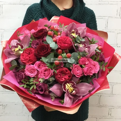 Букет цветов из роз "Терпкий". Цена – 8700 руб. Арт – 962 - №1